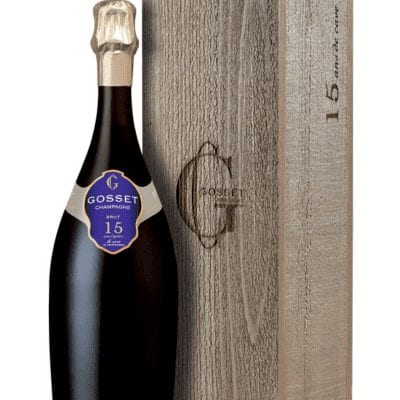 Coffret en Bois Vieilli pour Bouteille de Champagne (Champagne Gosset)