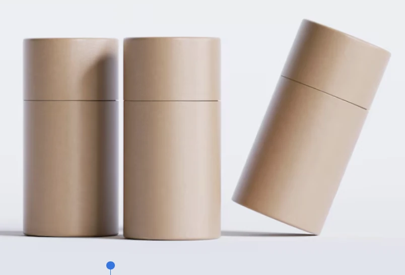 Étuis cylindriques minimalistes pour un packaging haut de gamme
