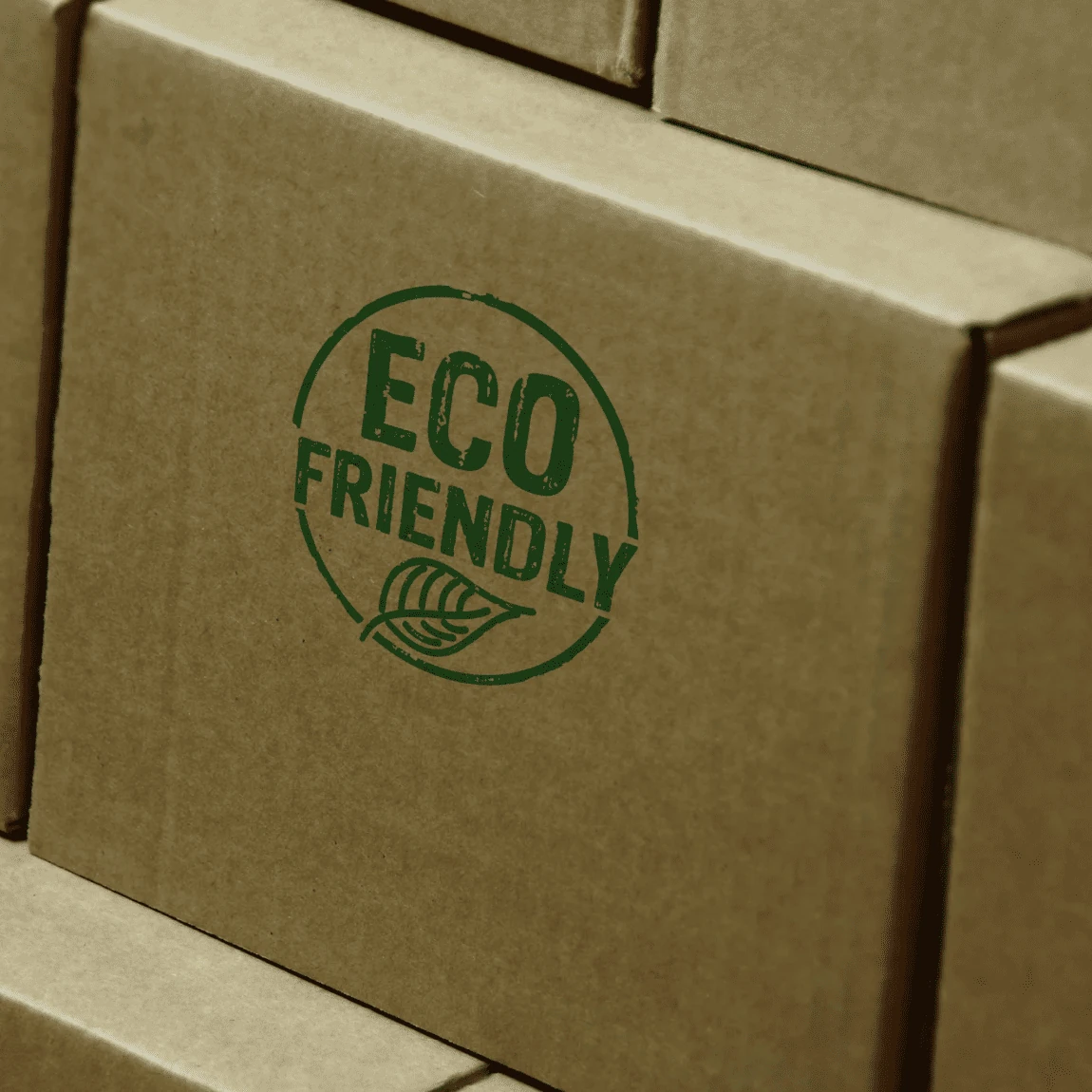 Cartons en kraft portant un marquage éco-responsable
