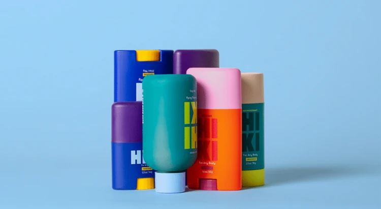 Sélection de couleurs appliquées à différents packagings haut de gamme